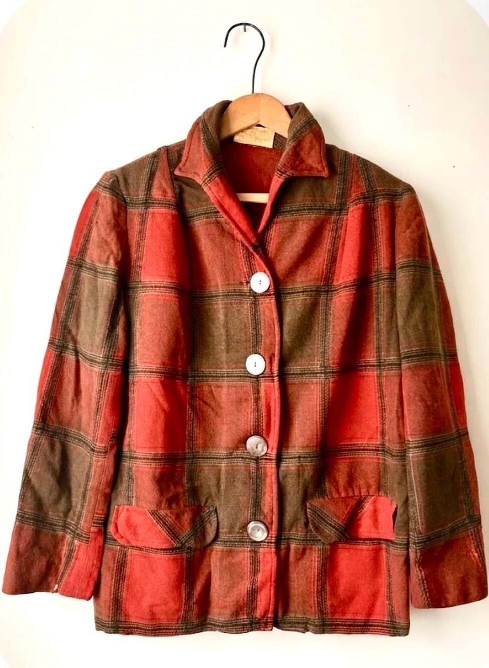 1950s Plaid Wool Pendleton Jacket